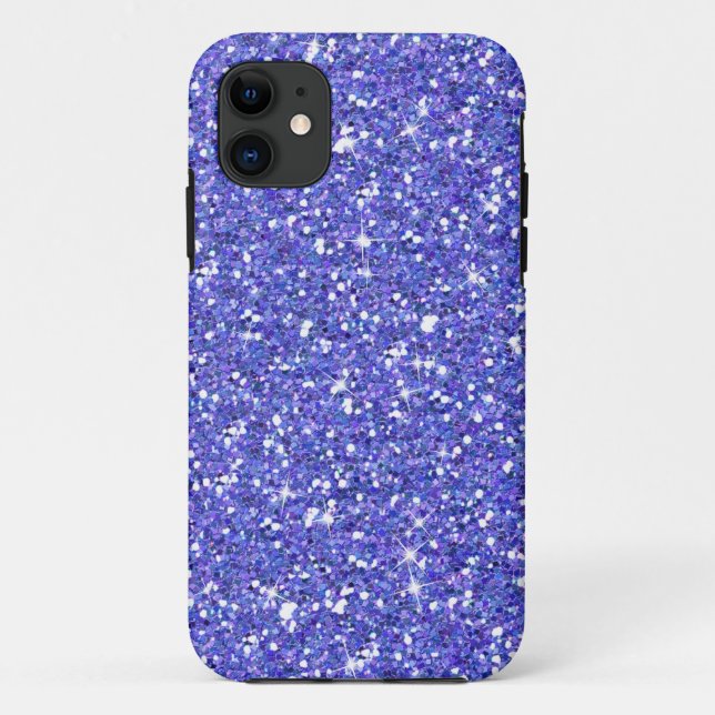 Funda De Case-Mate Para iPhone Purpurina Glitzy Blueberry (Reverso)