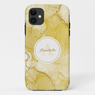 Funda Para iPhone 11 Purpurina Gold Faux