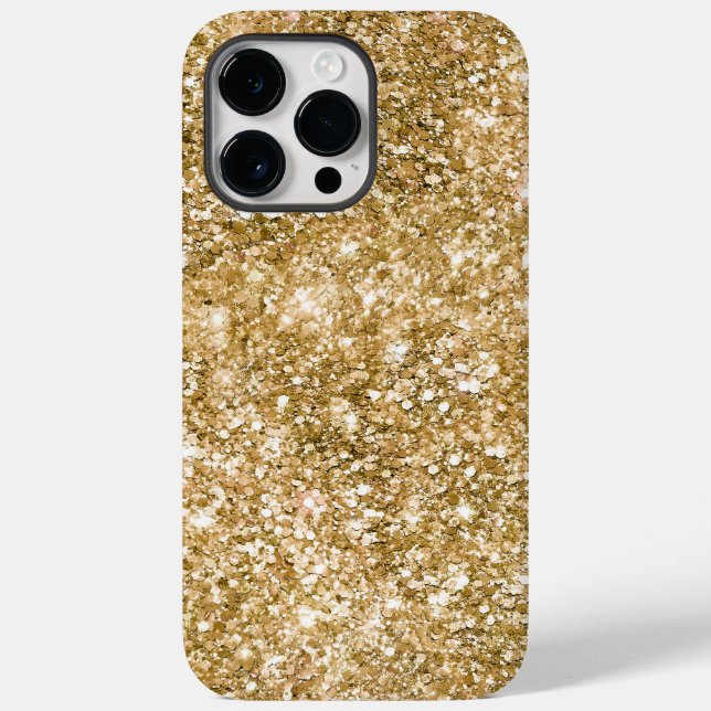 Funda De Case-Mate Para iPhone Purpurina Gold Glitz (Reverso )