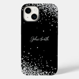 Funda Para iPhone 14 De Case-Mate Purpurina gris blanco brillante Personalizable de