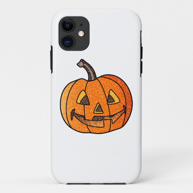 Funda De Case-Mate Para iPhone Purpurina Jack O'Lantern (Reverso)