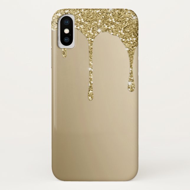 Funda De Case-Mate Para iPhone Purpurina Melding Gold (Reverso)