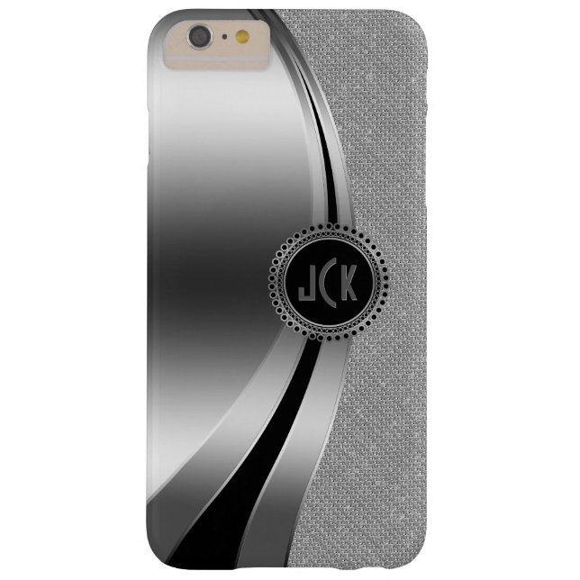 Funda De Case-Mate Para iPhone Purpurina Metálico Moderno de Plata y Diamantes (Reverso)