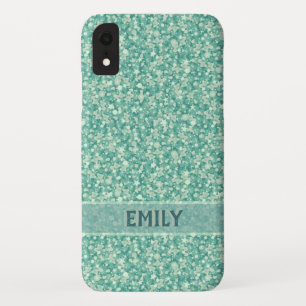 Funda Para iPhone XR Purpurina Mint Green
