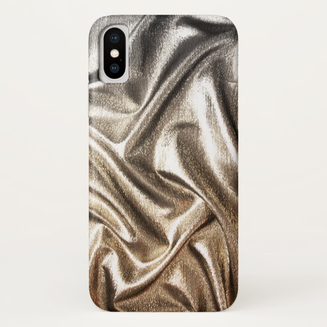 Funda De Case-Mate Para iPhone Purpurina moderno de la falsa plata única (Reverso)