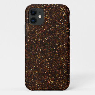 Funda Para iPhone 11 Purpurina Naranja bronce oscuro