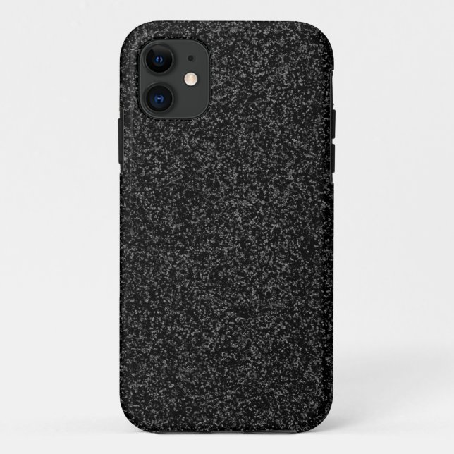 Funda De Case-Mate Para iPhone Purpurina negro (Reverso)