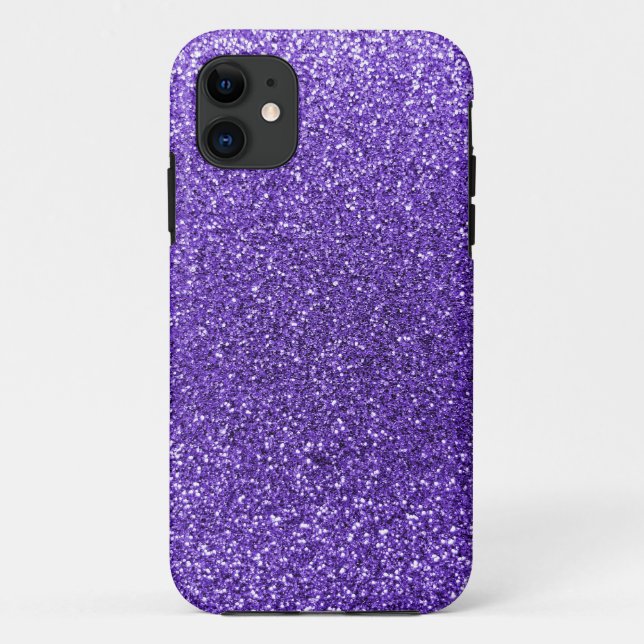 Funda De Case-Mate Para iPhone Purpurina púrpura (Reverso)