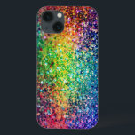 Funda Para iPhone 13 Purpurina retro multicolor Guay y patrón de destel<br><div class="desc">Purpurina retro multicolor y patrón de destellos 2. Si necesita ayuda para personalizar alguno de mis diseños,  póngase en contacto con el diseñador ArtOnWear. Formato de texto gratuito con ayuda en directo disponible bajo petición.</div>