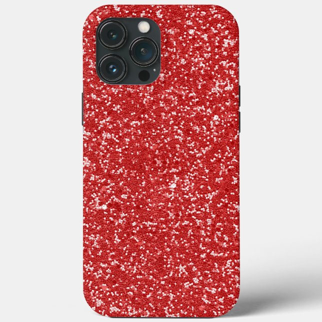 Funda De Case-Mate Para iPhone Purpurina rojo (Reverso )
