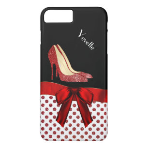 Funda Para iPhone 8 Plus/7 Plus Purpurina rojo Moda Stilettos iPhone 7 Plus Funda