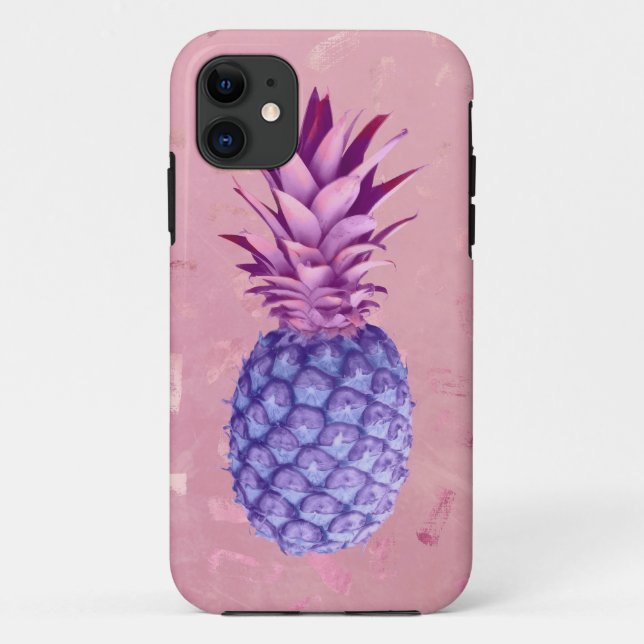 Funda De Case-Mate Para iPhone Purpurina Rosa Lilac Pineapple (Reverso)