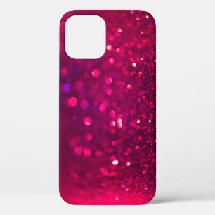 Funda Para iPhone 12 Purpurina Rosa Rojo: Resumen en Bokeh