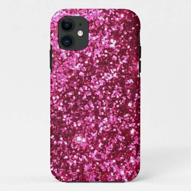 Funda De Case-Mate Para iPhone Purpurina rosado (Reverso)