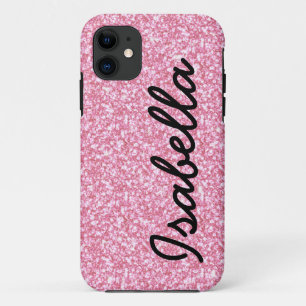 FUNDA PARA iPhone 11 PURPURINA ROSADO IMPRESO PERSONALIZADO