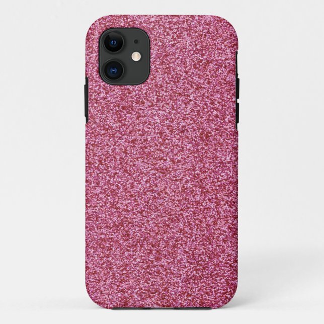 Funda De Case-Mate Para iPhone Purpurina rosado que chispea (Reverso)