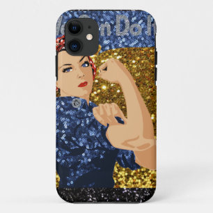 Funda Para iPhone 11 purpurina rosie the riveter