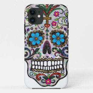 Funda Para iPhone 11 purpurina Sugar Skull