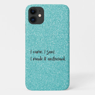 Funda Para iPhone 11 Purpurina verde azulado lo hice incómodo estuche p