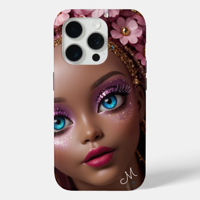 Funda De Case-Mate Para iPhone Purpurina y flores de muñecas espumosas (Reverso )