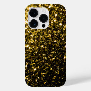 Funda Para iPhone 14 Pro De Case-Mate Purpurinas de imitación amarillo dorado oscuro bri