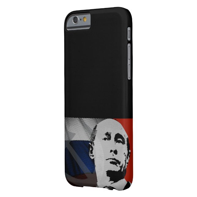 Funda De Case-Mate Para iPhone Putin con bandera rusa (Reverso Izquierdo)