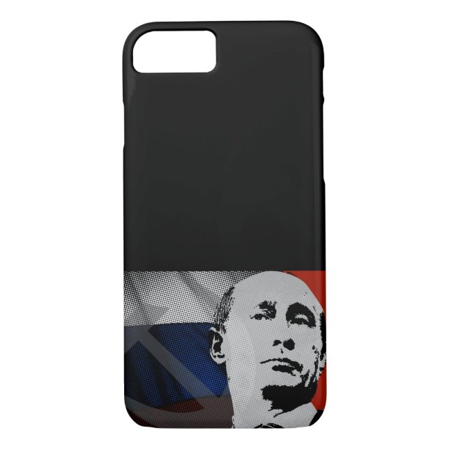 Funda De Case-Mate Para iPhone Putin con bandera rusa (Reverso)