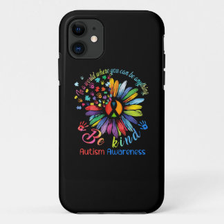 Funda Para iPhone 11 Puzzle Sunflower Sé Amable Autismo Apoyo a la Conc