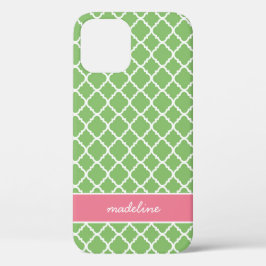 Funda Para iPhone 12 Quartis verde | Pinta rosa y verde