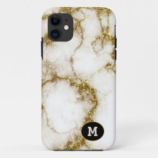 Funda Para iPhone 11 Quarts modernos y cristal de piedra de oro persona