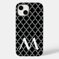 Quatrefoil de Black Moroccan Moods