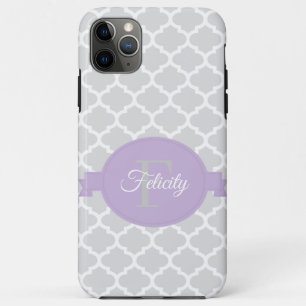 Funda Para iPhone 11 Pro Max Quatrefoil Lavender personalizado