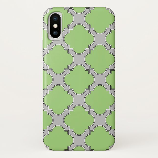 Funda De Case-Mate Para iPhone Quatrefoil verde (Reverso)