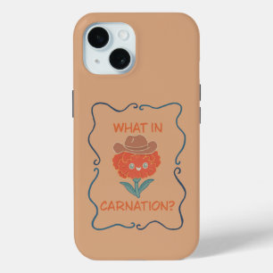 Funda Para iPhone 15 Qué flor de Carnation Funny Cowboy