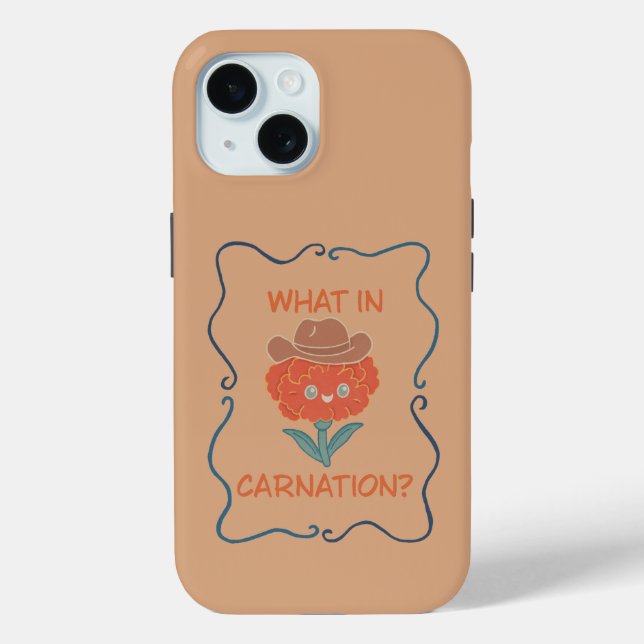 Funda De Case-Mate Para iPhone Qué flor de Carnation Funny Cowboy (Reverso )