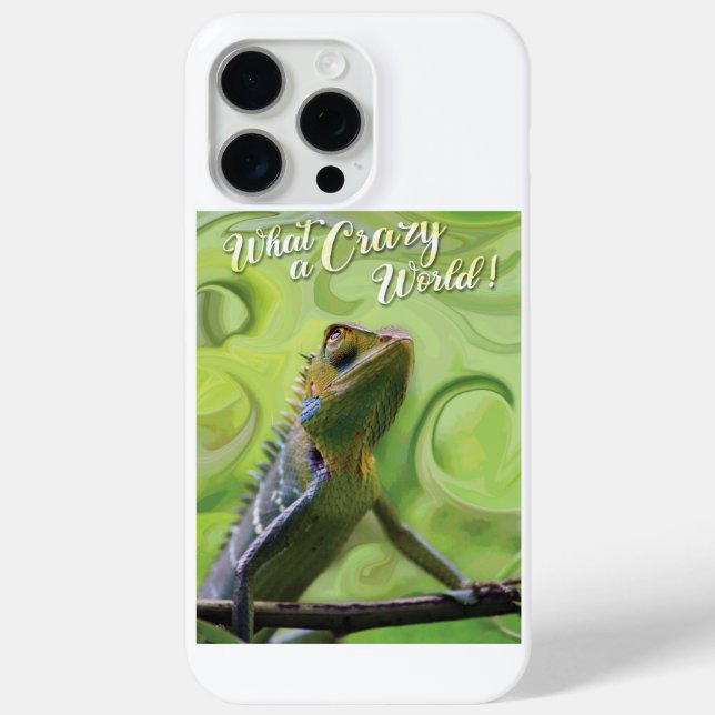 Funda De Case-Mate Para iPhone Qué mundo loco - Un lagarto especial (Reverso )