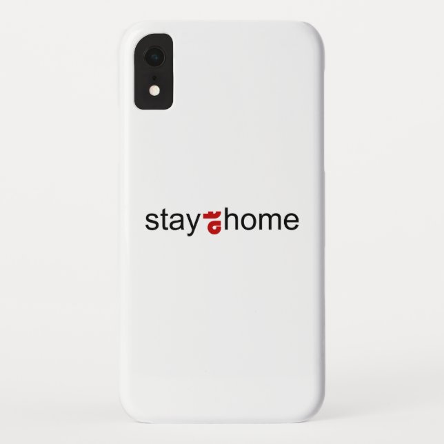Funda De Case-Mate Para iPhone Quedarse en casa (Reverso)