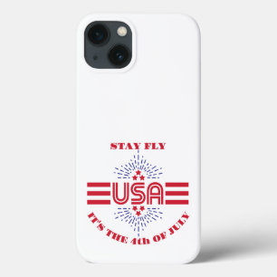 Funda Para iPhone 13 Quédate con la mano, es el 4 de julio.