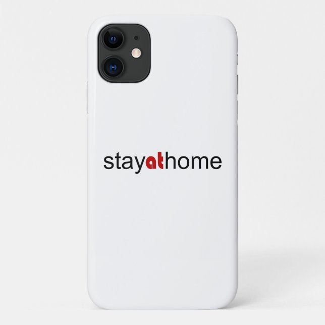 Funda De Case-Mate Para iPhone Quédate en casa (Reverso)