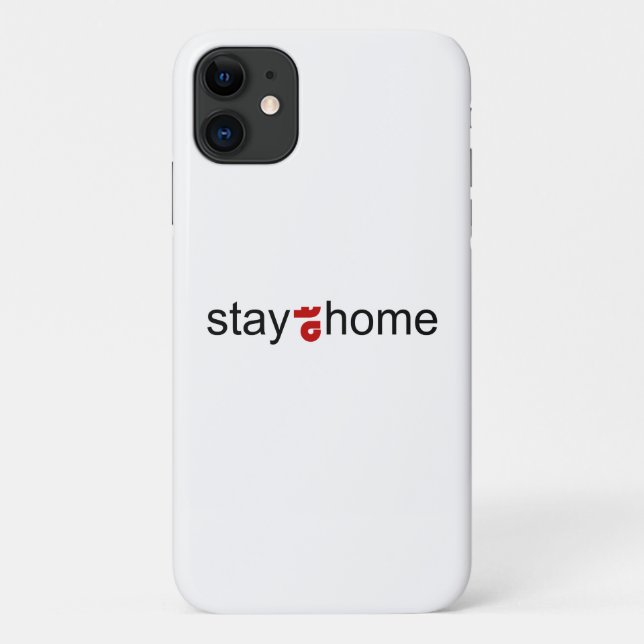 Funda De Case-Mate Para iPhone Quédate en casa (Reverso)