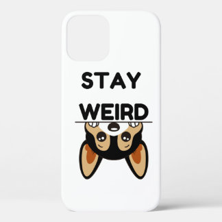 Funda Para iPhone 12 Quédate raro divertido perro Boston Terrier carica
