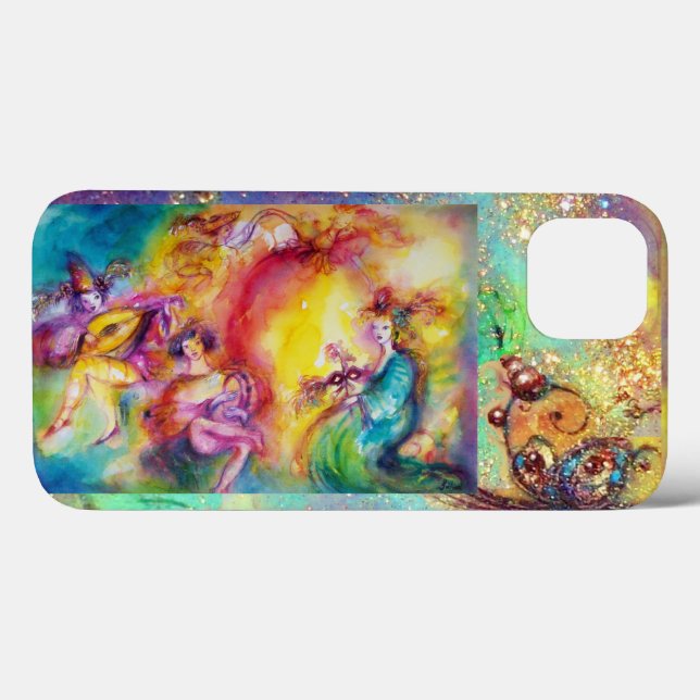 Funda De Case-Mate Para iPhone QUEMANDO EL CARNAVAL / Danza veneciana de mascarad (Reverso (Horizontal))
