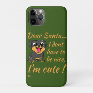Funda Para iPhone 11 Pro QUERIDA SANTA, ESTOY CUIDADA... navidades de perro