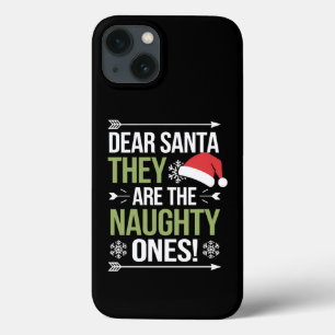 Funda Para iPhone 13 Querido Papá Noel, son los Navidades traviesos