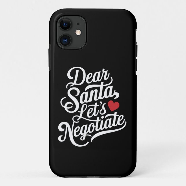 Funda De Case-Mate Para iPhone Querido Santa Negociemos el regalo de los Navidade (Reverso)