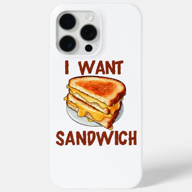 Funda De Case-Mate Para iPhone Quiero Sandwich (Reverso )