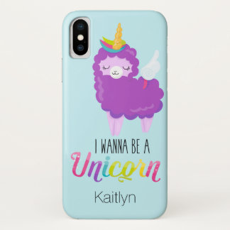 Funda Para iPhone X Quiero ser Funda-Funda de iPhone X de Unicorn 2