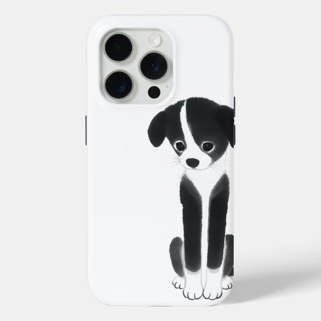 Funda De Case-Mate Para iPhone Quiet Companion – Zen Ink Puppy (Reverso )