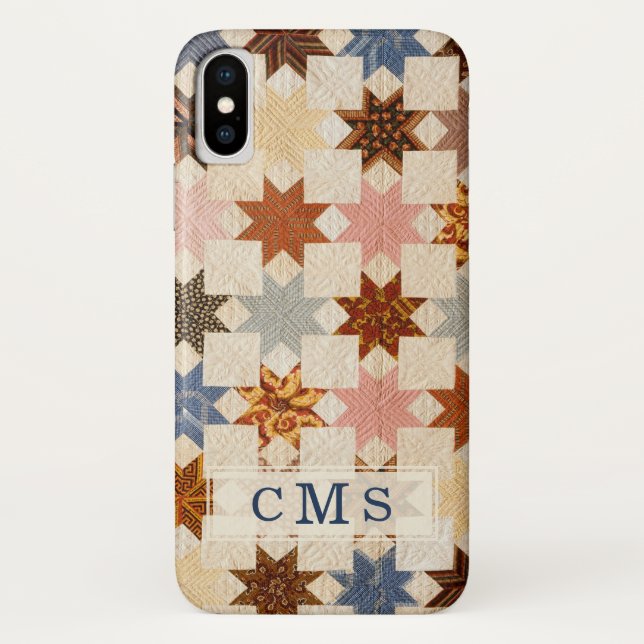 Funda De Case-Mate Para iPhone Quilt | Parchwork de la estrella de LeMoyne (Reverso)