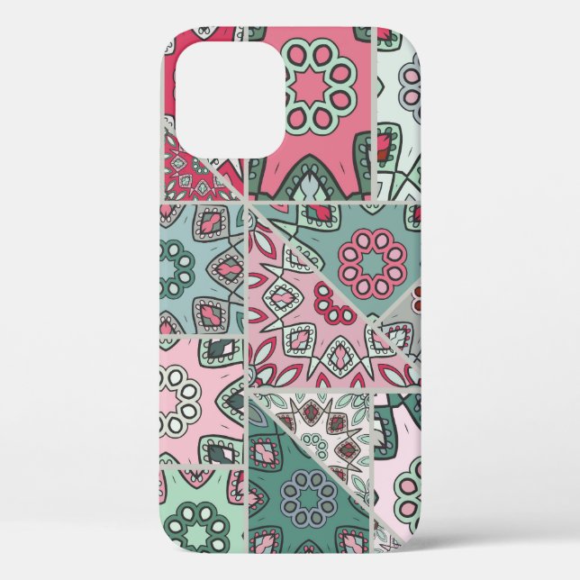 Funda De Case-Mate Para iPhone Quilt Vintage (Reverso )